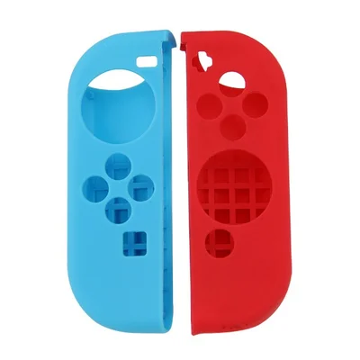 Capa Protetora Silicone Para Joy-con Nintendo Switch Azul E Vermelho