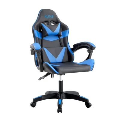 Cadeira Giratória Gamer Kl1 Preto E Azul