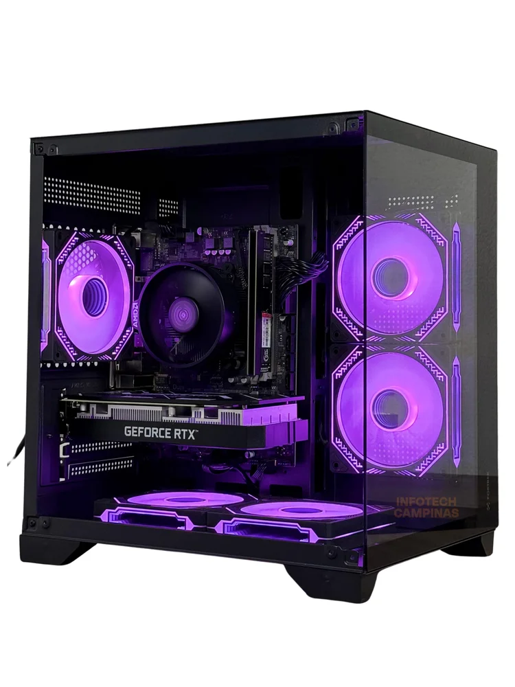 PC Gamer Aquario Preto Balão.info | Ryzen 5 5500 | RTX 3050 6GB | 32GB RAM | SSD M.2 1TB | Windows 11 Pro