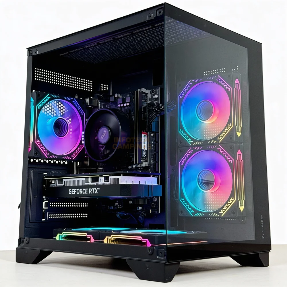PC Gamer Aquario Preto Balão.info | Ryzen 5 5500 | RTX 3050 6GB | 16GB RAM | SSD M.2 1TB | Windows 11 Pro