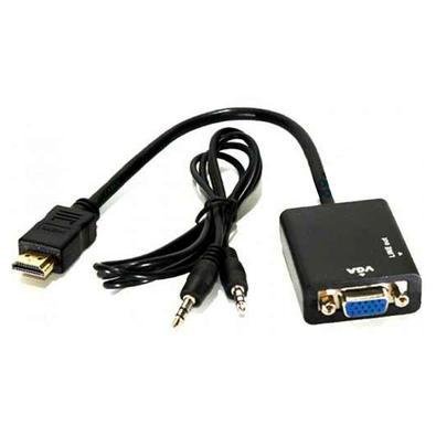 Cabo Adaptador Conversor HDMI Para Vga Com Áudio - 20cm (hdmi M X Vga F)