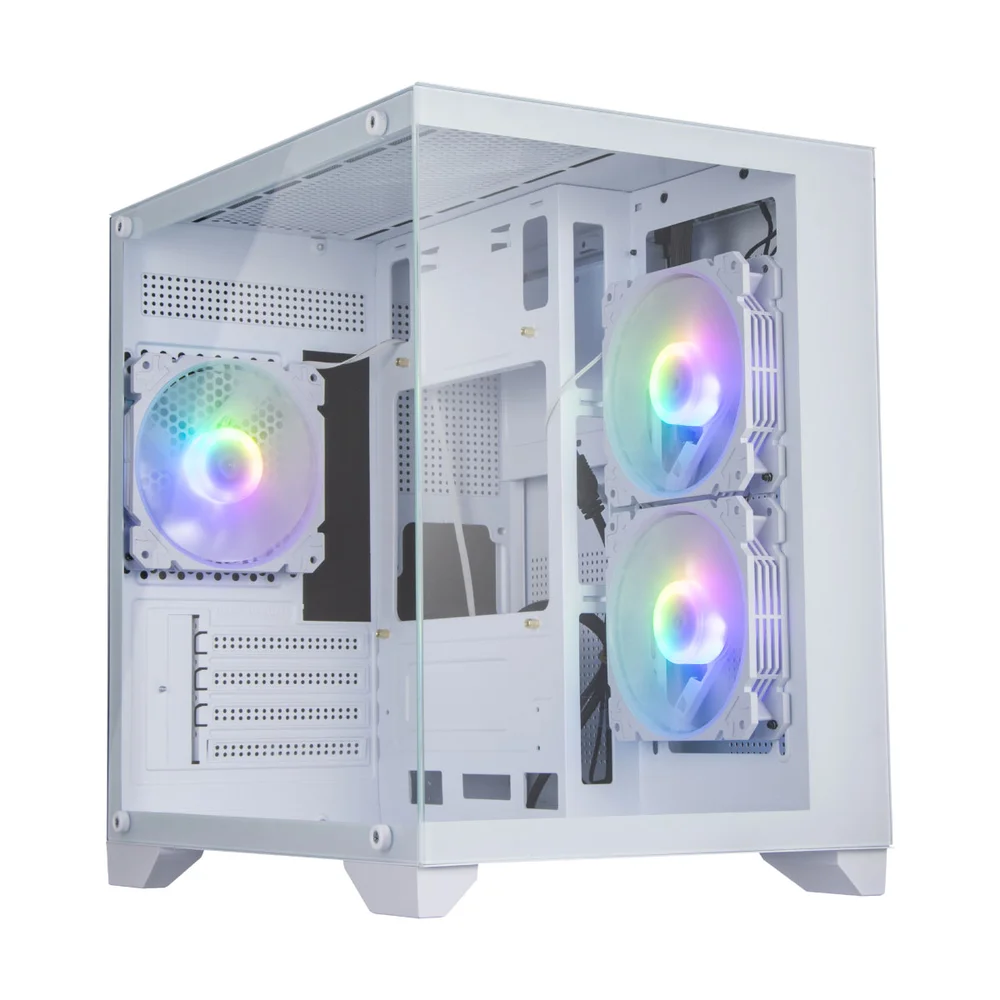 Gabinete Gamer Bluecase Bg-052w Soul Pro - Lateral E Frontal Em Vidro - Usb 3.0 - 3 Coolers Inclusos