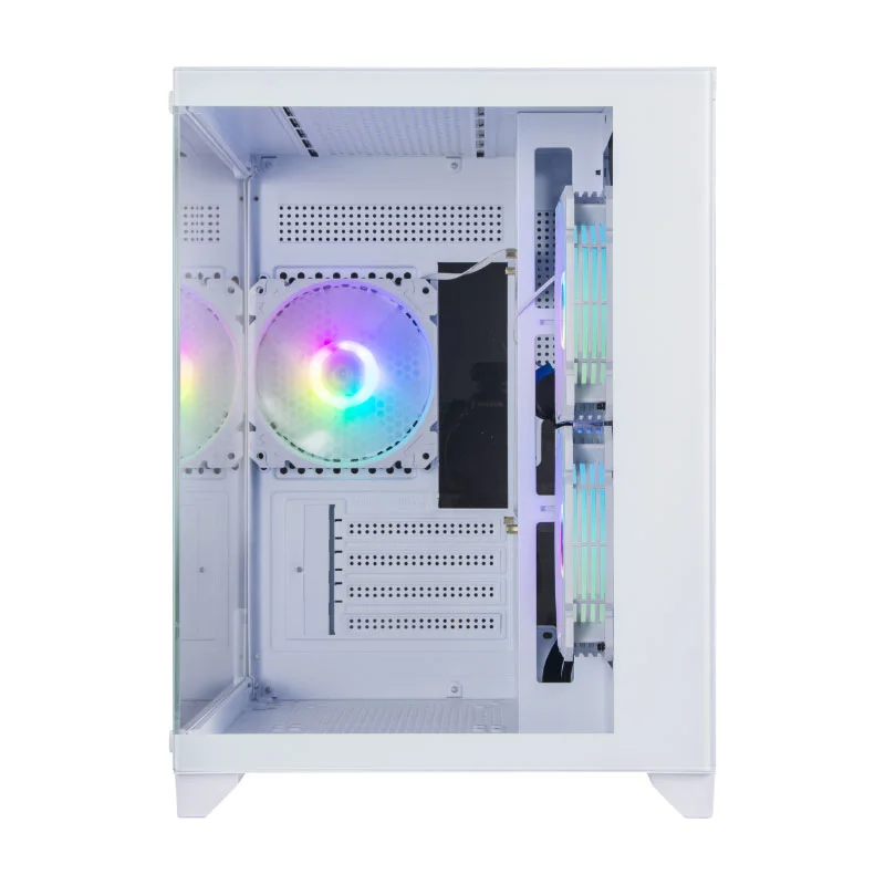 Imagem 2 de 5 do produto Gabinete Gamer Bluecase Bg-052w Soul Pro - Lateral E Frontal Em Vidro - Usb 3.0 - 3 Coolers Inclusos