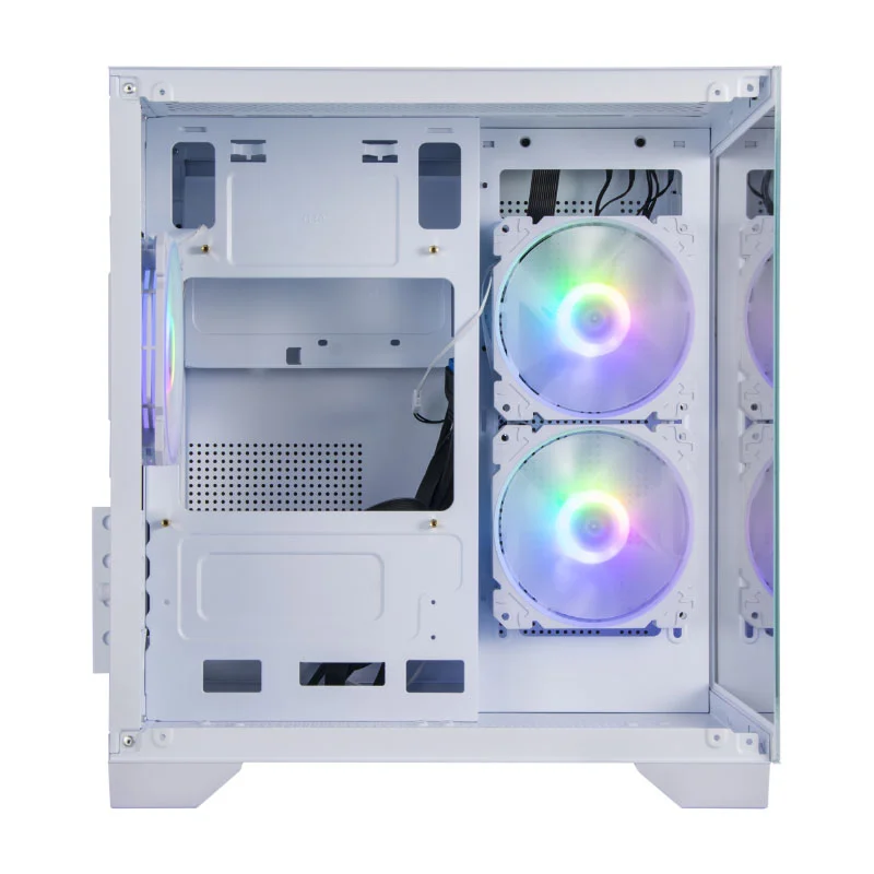 Imagem 4 de 5 do produto Gabinete Gamer Bluecase Bg-052w Soul Pro - Lateral E Frontal Em Vidro - Usb 3.0 - 3 Coolers Inclusos