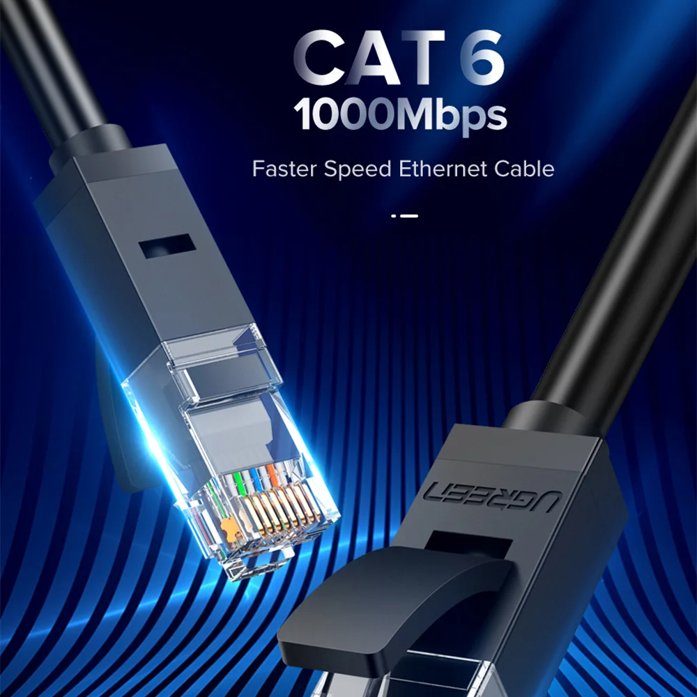 Imagem 2 de 4 do produto Cabo Utp Patch Cord Cat6 Ugreen Nw102, 2m, Preto