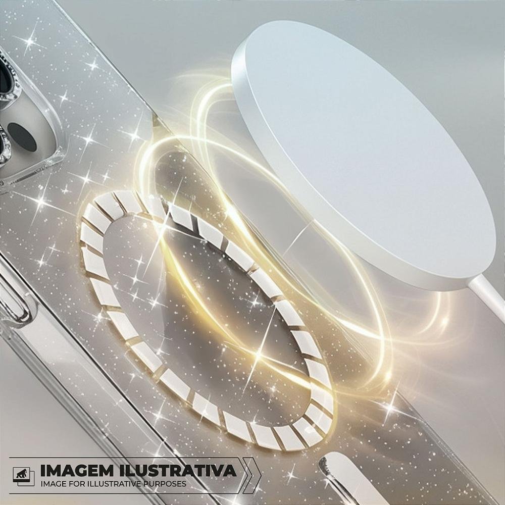 Imagem 3 de 5 do produto Capa Para Iphone 14 Pro - Magsafe Glitter - Gshield