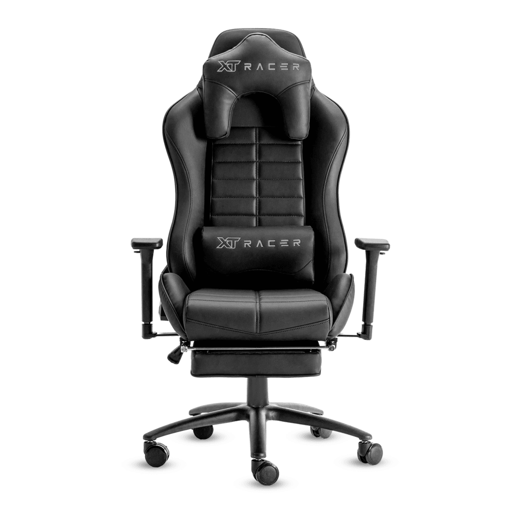 Cadeira Gamer Xt Racer Platinum W Em Couro Legítimo Preto