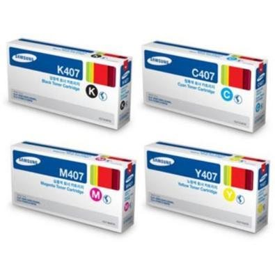 Kit 4 Toner Clt-407s P/ Impressora Samsung 3185 325 Bk+c+y+m