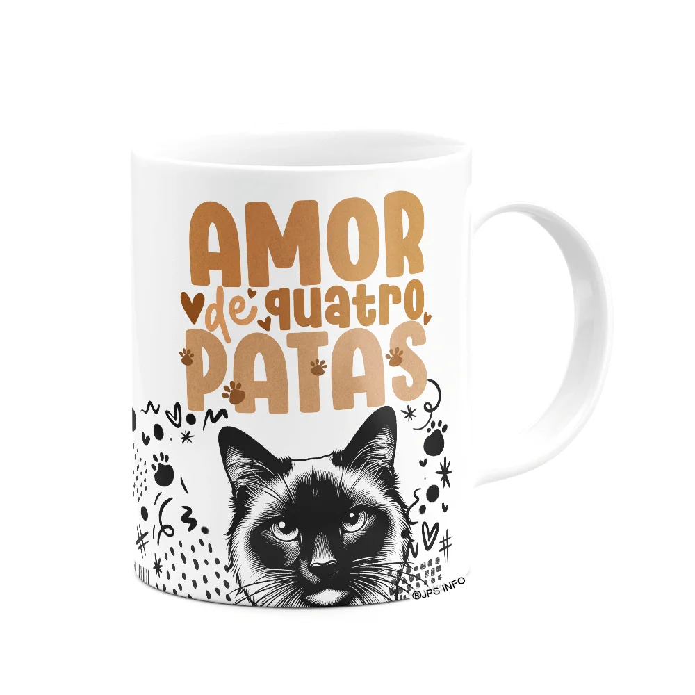 Imagem 3 de 3 do produto Caneca - Amor De Quatro Patas - Gato Siamês