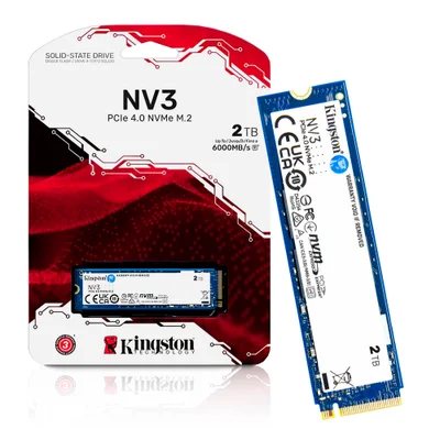 SSD 2TB Kingston M2 Nvme PCie 4 Nv3 KaBuM