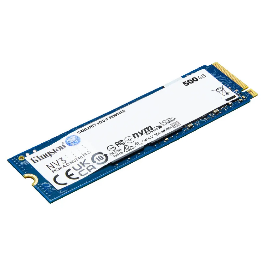 Imagem 2 de 5 do produto SSD Kingston Nv3 500 Gb Nvme M.2 2280 Leitura 5000mb/s Gravação 6000mb/s- Snv3s/500g