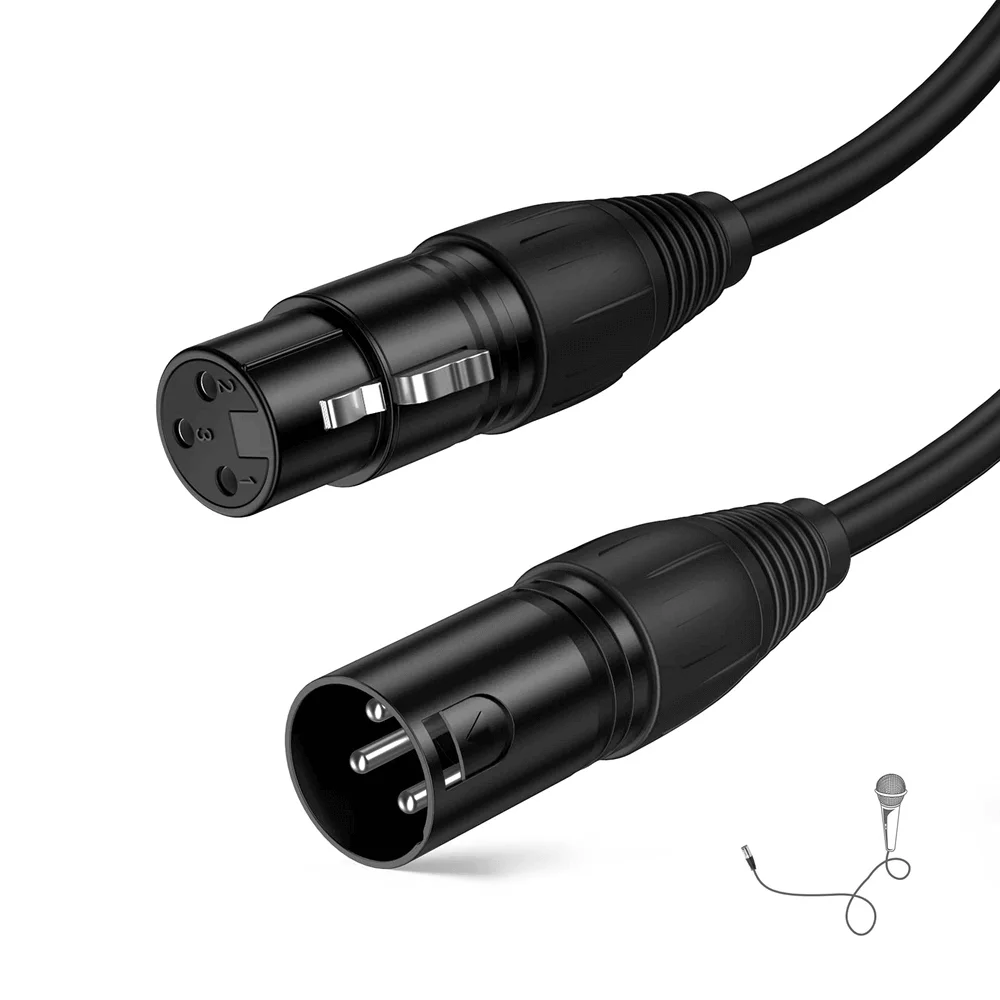 Imagem 2 de 5 do produto Cabo De Áudio Xlr 3pin Macho X Fêmea Balanceado (8 Metros)