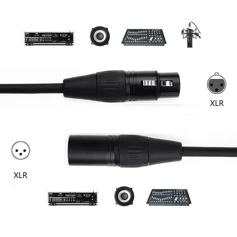 Imagem 4 de 5 do produto Cabo De Áudio Xlr 3pin Macho X Fêmea Balanceado (8 Metros)