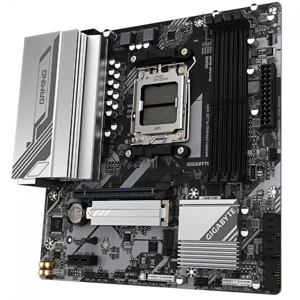 Imagem 4 de 5 do produto Placa Mãe Gigabyte B650m Gaming Plus Wifi, Chipset B650, Amd Am5, M-atx, Ddr5