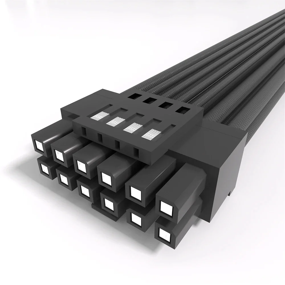 Imagem 2 de 5 do produto Cabo De Extensão Gpu PCi-e 5.0 12vhpwr 16 (12+4) Pinos, Preto, 300mm, RTX 4080+ e RTX 50 Series