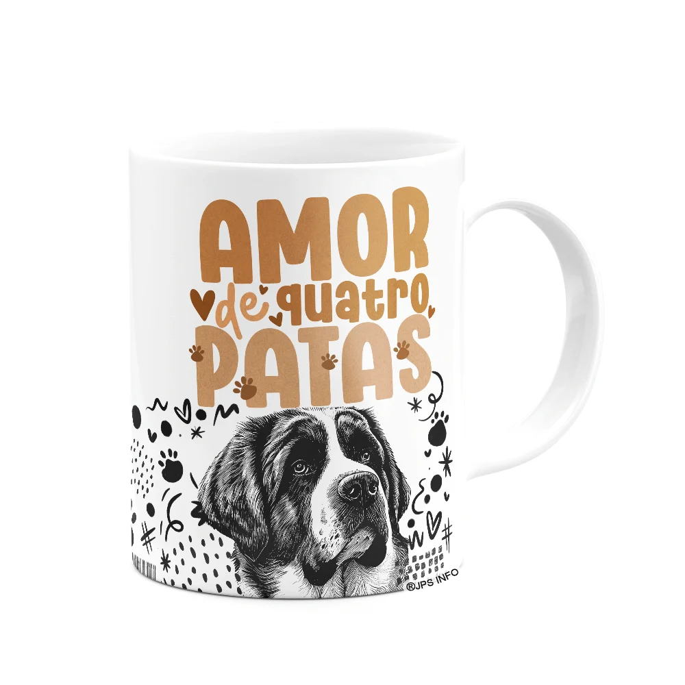 Imagem 3 de 3 do produto Caneca - Amor De Quatro Patas - Cachorro São Bernardo