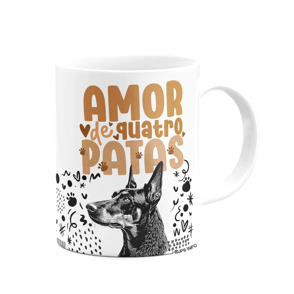 Imagem 3 de 3 do produto Caneca - Amor De Quatro Patas - Cachorro Doberman