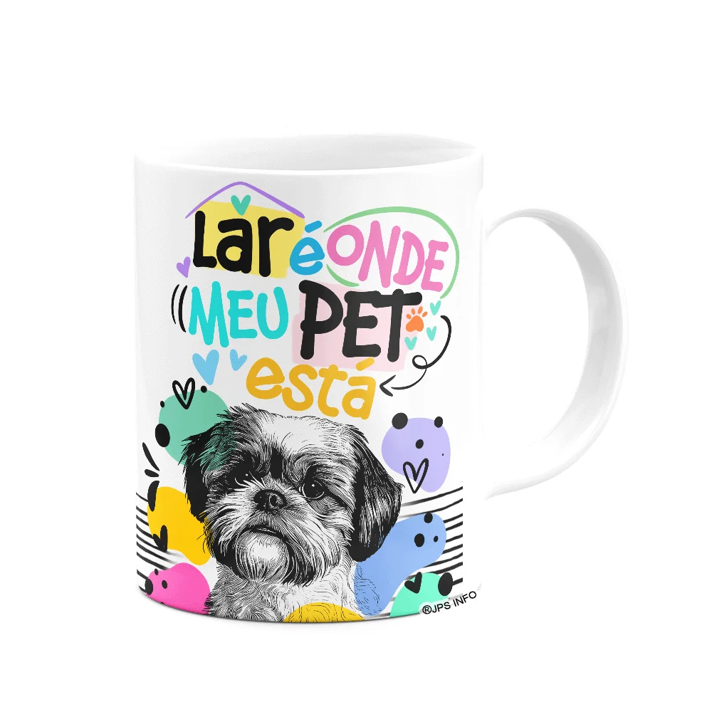 Imagem 3 de 3 do produto Caneca - Lar É Onde Meu Pet Está - Cachorro Shih Tzu