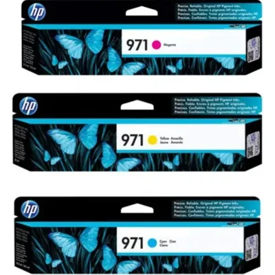 Cartucho De Tinta Hp 971 Kit 3 Cores Magenta, Ciano, Amarelo | Officejet Pro X451dn X451dw X476dn
