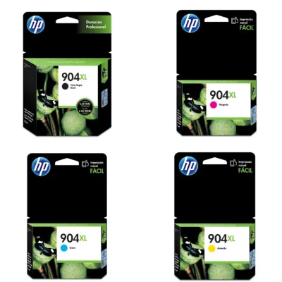 Cartucho De Tinta Hp 904xl Kit 4 Cores Preto, Magenta, Ciano, Amarelo | Officejet Pro 6970 6960 6962