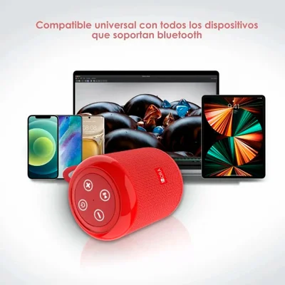 Caixa Som 1hora Alto-falante Bluetooth Portátil Vermelho — foto 2