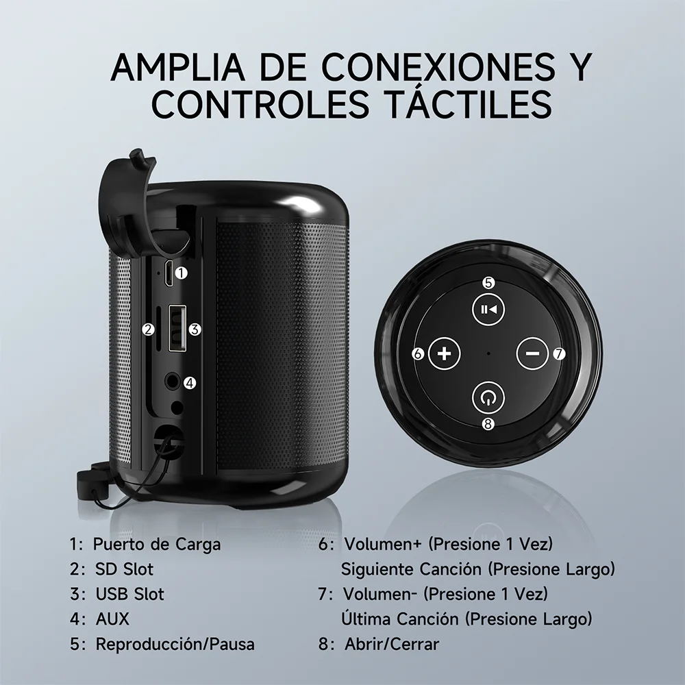Imagem 2 de 5 do produto Caixinha Som Alto-falante Bluetooth 1hora Portátil Preto