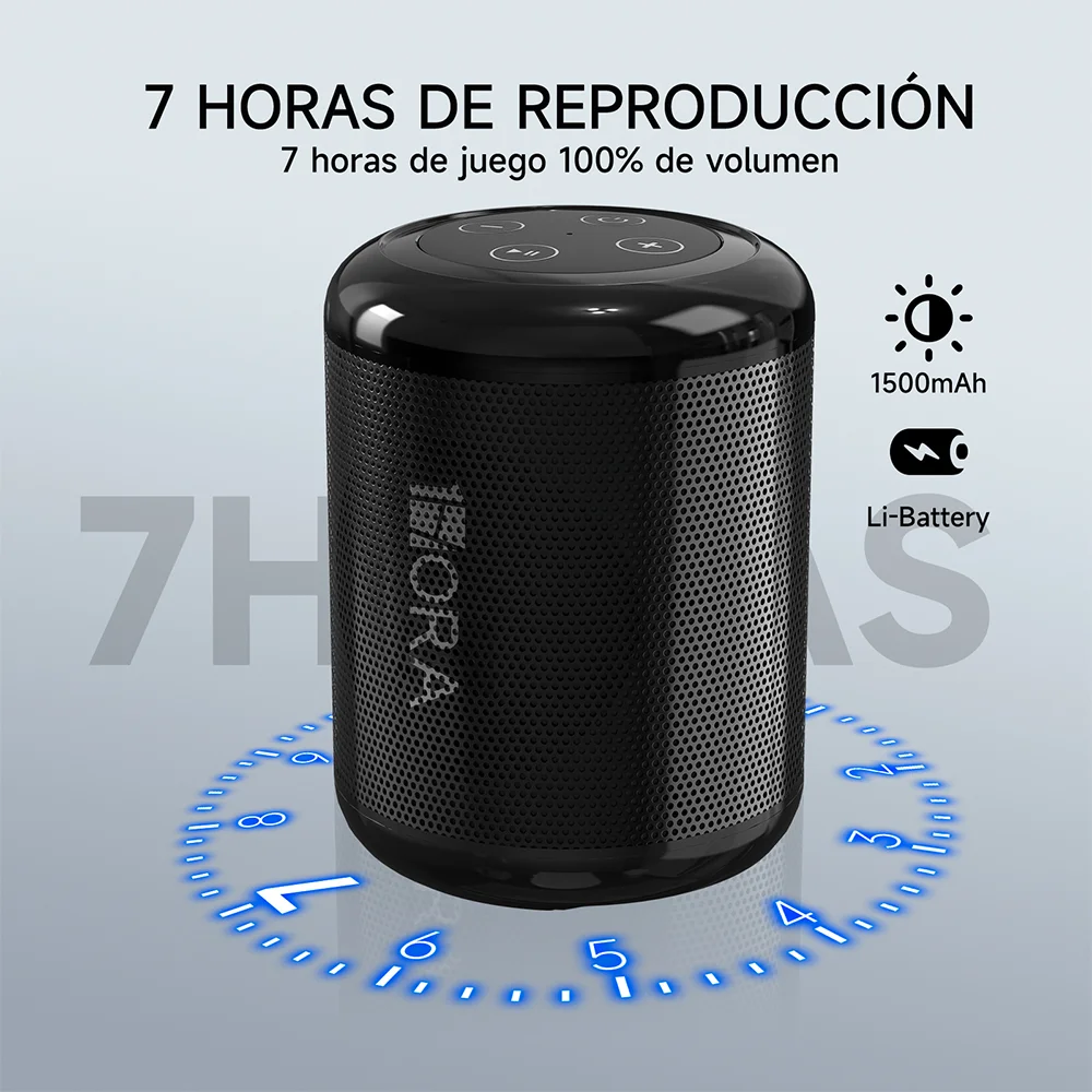 Imagem 5 de 5 do produto Caixinha Som Alto-falante Bluetooth 1hora Portátil Preto