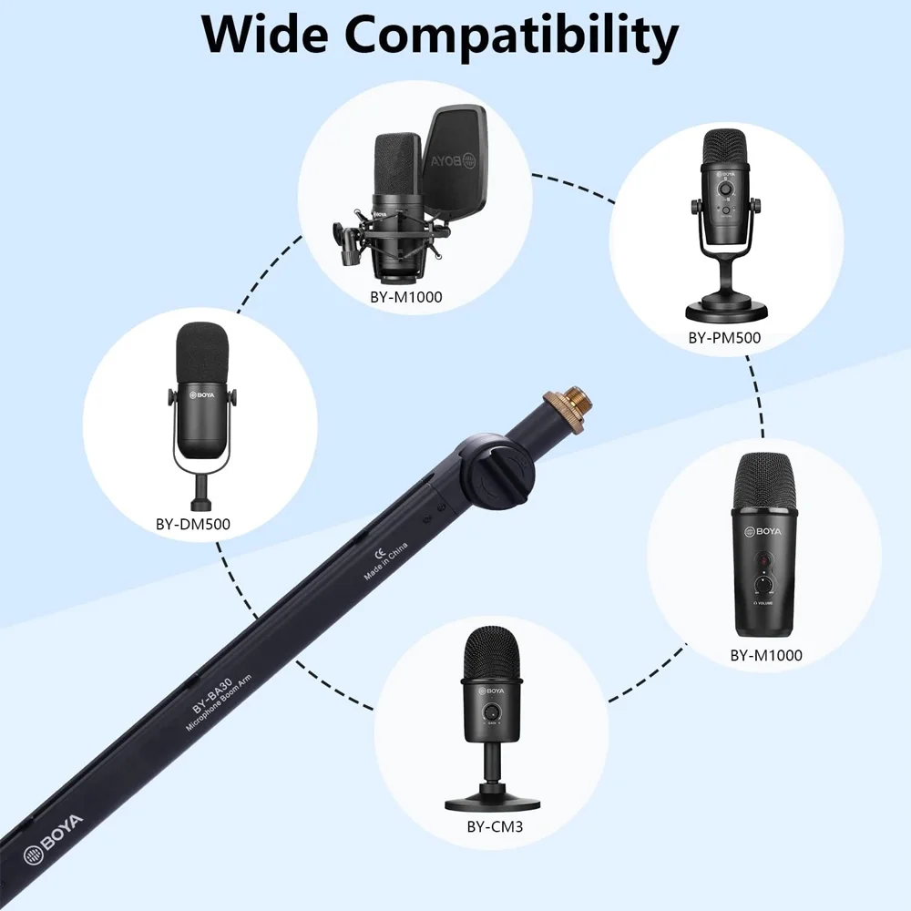 Imagem 4 de 5 do produto Braço Suporte Boom Para Microfone Boya By-ba30 Preto