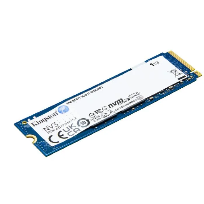 SSD Kingston 1TB Nv3 M.2 Nvme PCIe 4, Leitura 6000MB/s, Gravação 4000MB/s, Ultra Rápido - Snv3s/1000g