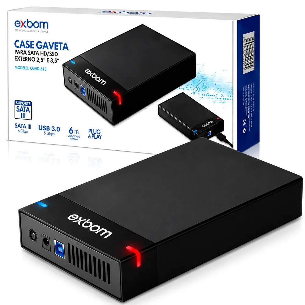 Case Hd Sata 3,5 Externo Usb 3,0 Para Hd De Desk E Note SSD Case Hd Sata 3,5 Externo Usb 3,0 Para Hd De Desk E Note SSD