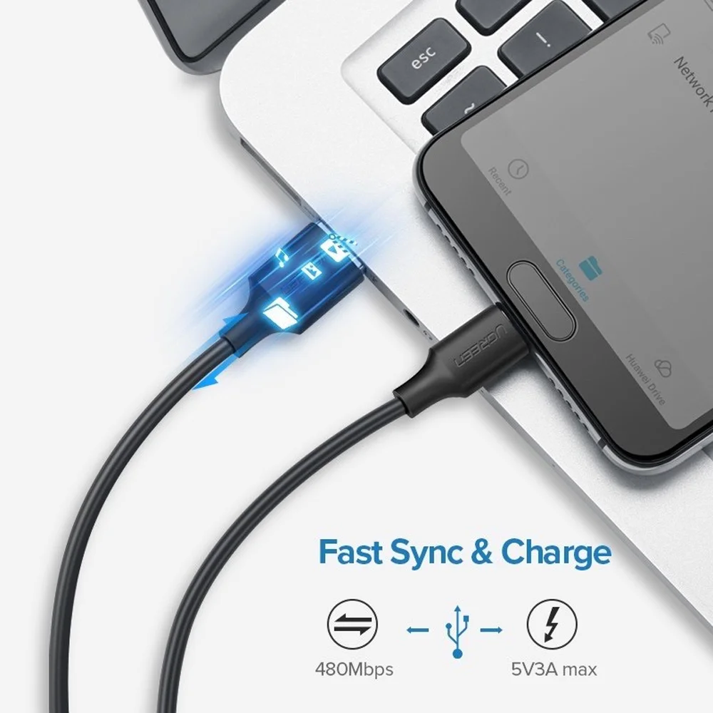 Imagem 4 de 5 do produto Cabo Usb 2.0 Para Usb-c 1.0m Preto Us287 - Ugreen