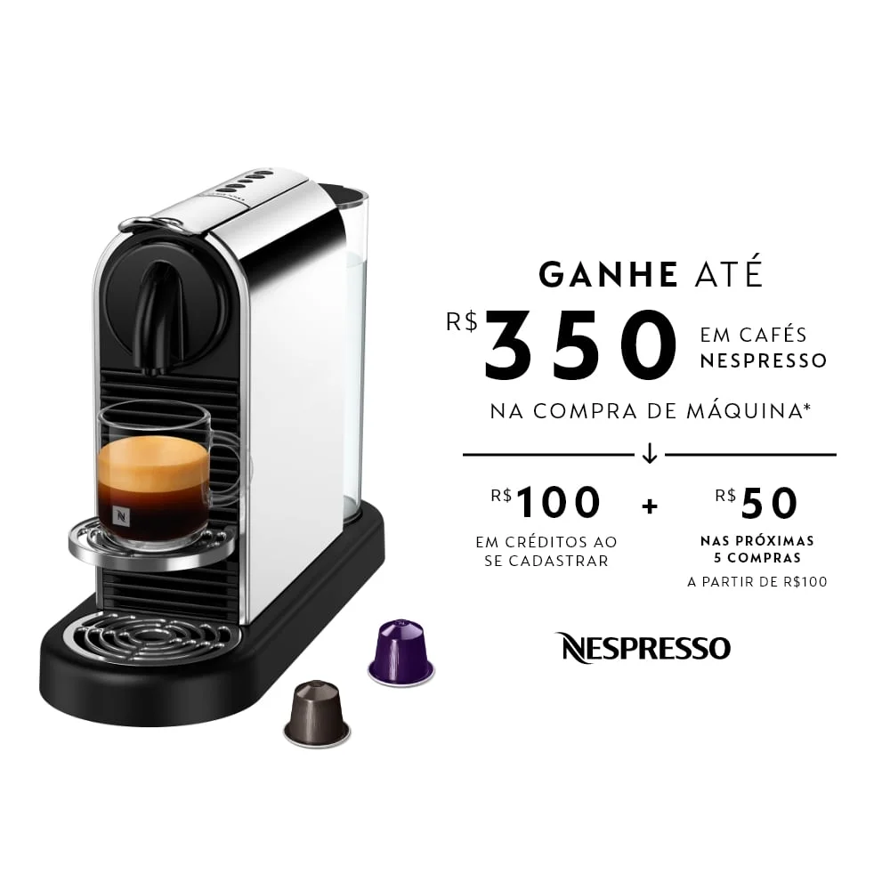 Cafeteira Nespresso Citiz Platinum Aço Inoxidável