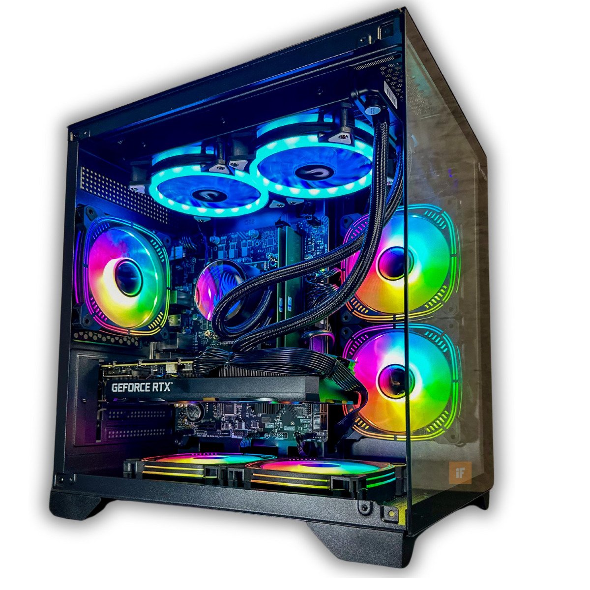 PC Gamer Infotech Campinas Aquario, AMD Ryzen 7 5700x, 32GB RAM, RTX 3060, SSD 1TB, Windows 11 Pro, Water Cooler 240mm