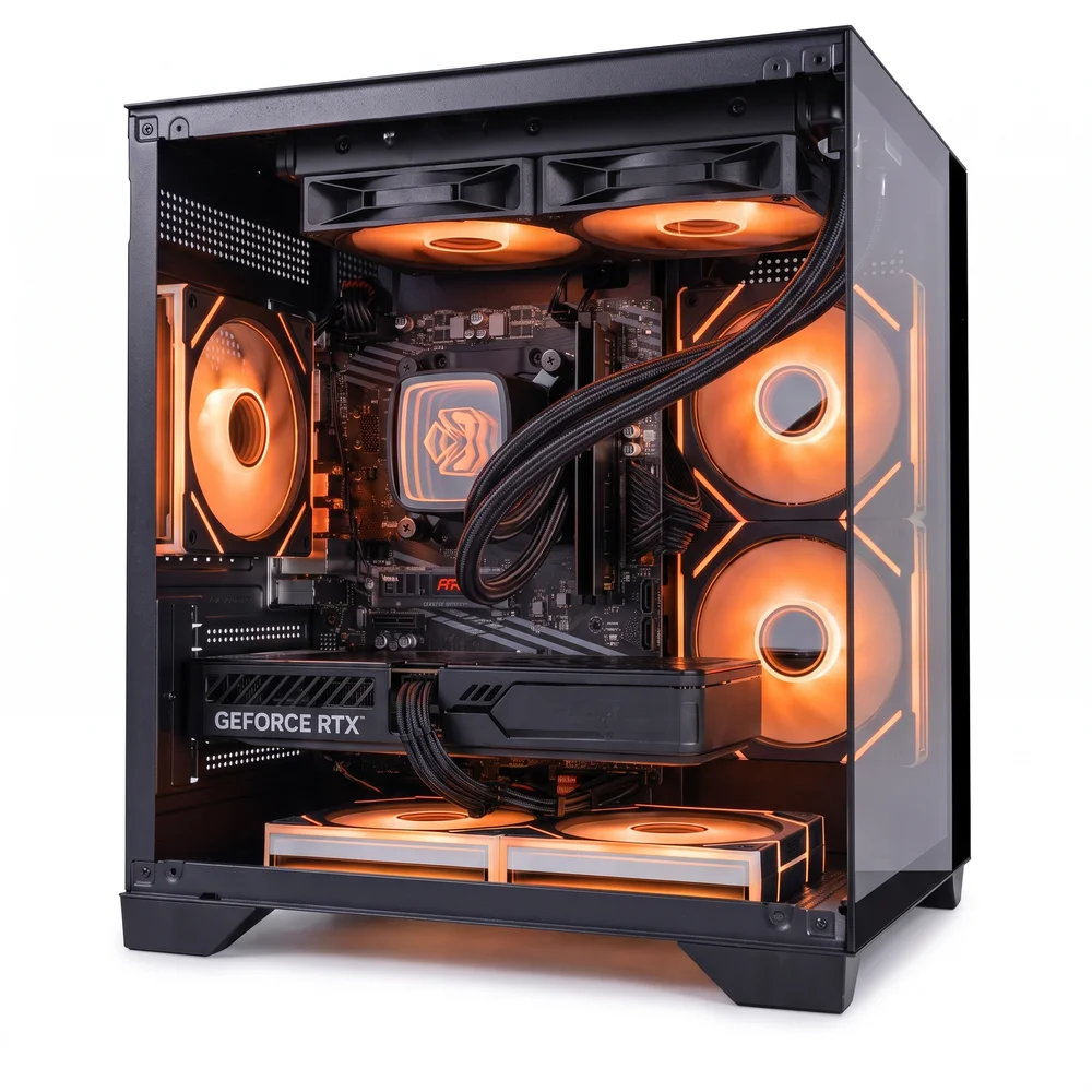 PC Gamer Balão.info Campinas Aquario, AMD Ryzen 7 5700x, 32GB RAM, RTX 3060, SSD 1TB, Windows 11 Pro, Water Cooler 240mm