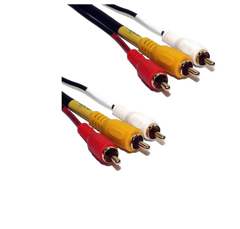 Imagem 2 de 2 do produto Cabo 3 Rca + 3 Rca Gold C/ Coaxial 10m