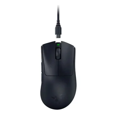 Mouse Gamer Razer Deathadder V3 Pro, 30000 DPI, 5 Botões, 63g Ultraleve, 90hr De Bateria, Recarregável, Preto