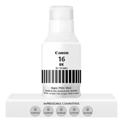 Tinta Refil  Canon Gi-16c Gi16c Preto|mega Tank Gx6010 Gx7010 Gx5010 |   167ml