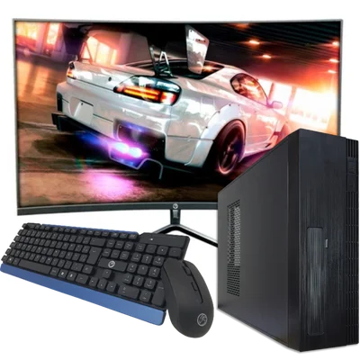 Computador PC Slim I5 16gb Ram SSD 960gb Monitor 31.5 Curvo - Preto