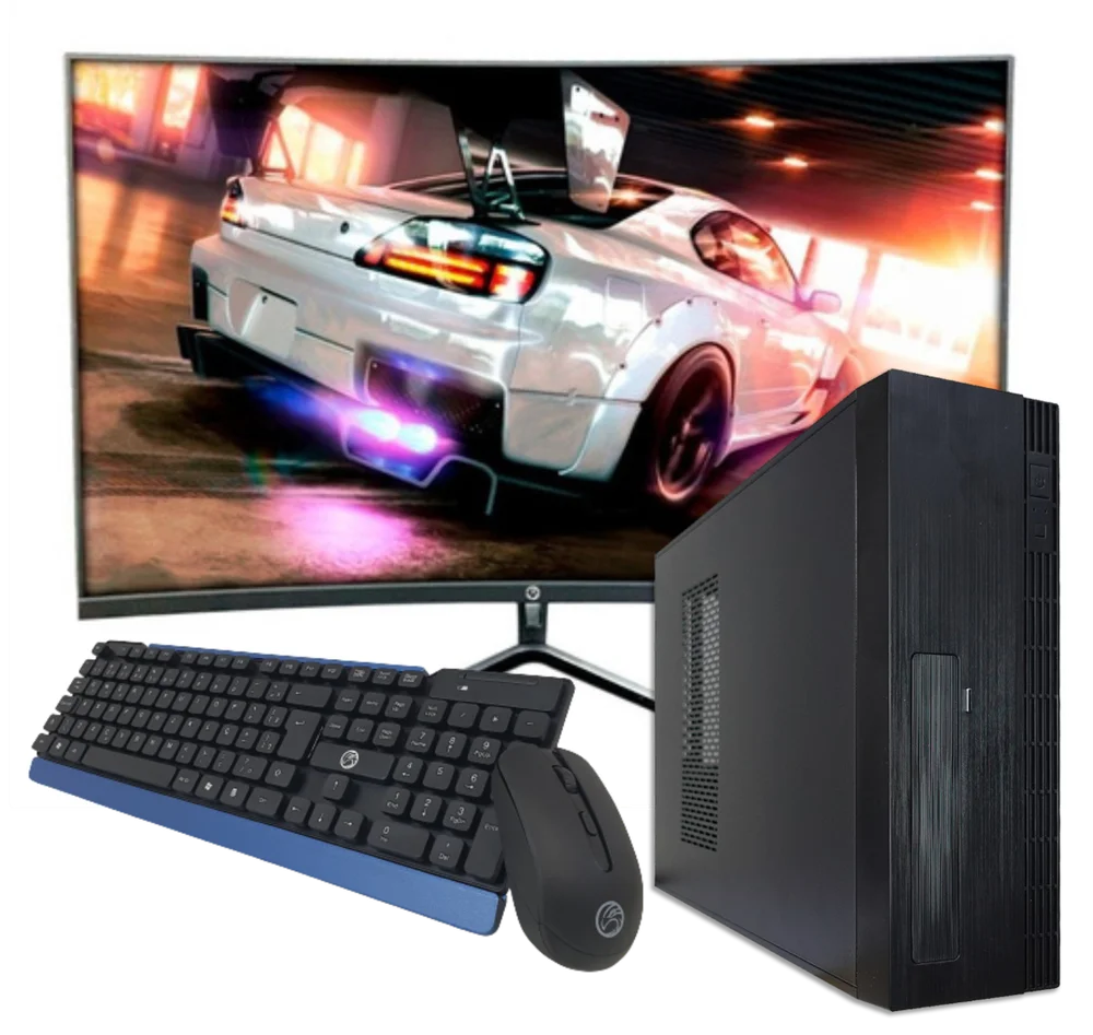 Computador PC Slim I5 16gb Ram SSD 960gb Monitor 31.5 Curvo - Preto