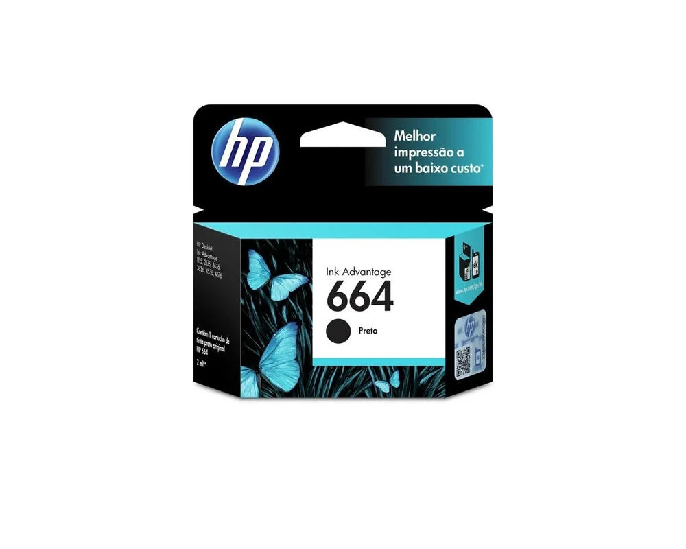 Cartucho HP 664 Preto 2ml