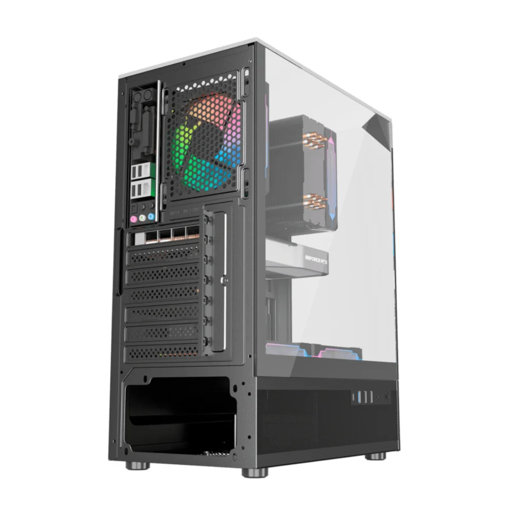 Imagem 3 de 5 do produto Gabinete Liketec Kingdom Dark Mid Tower Vidro Temperado Usb S/fan Preto