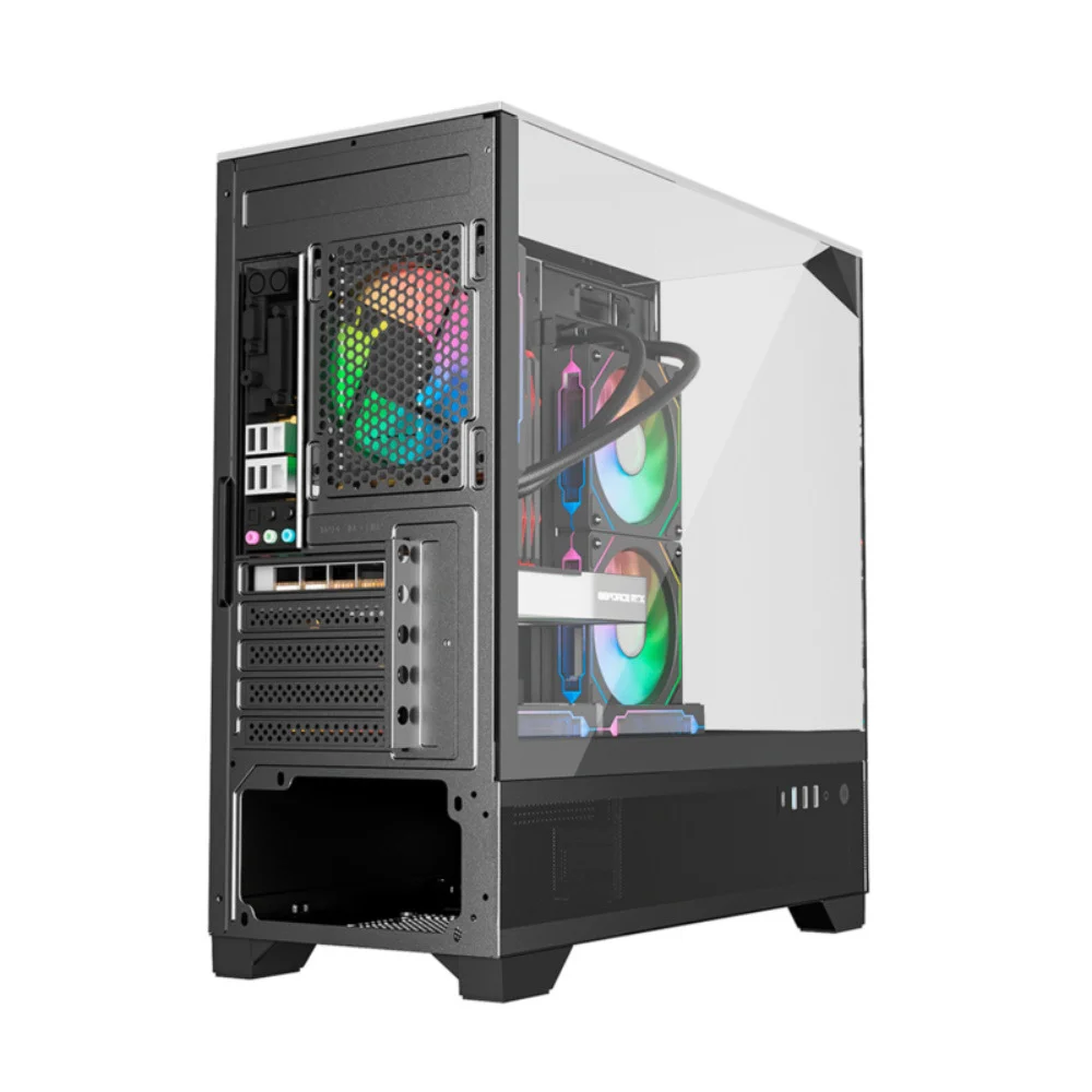 Imagem 3 de 5 do produto Gabinete Liketec Mahal Dark Mid Tower Vidro Temperado Usb S/fan Preto