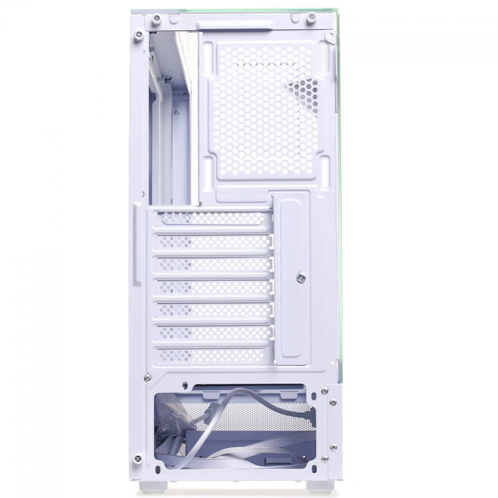 Imagem 4 de 5 do produto Gabinete Liketec Kingdom Snow  Mid Tower Vidro Temperado Usb S/fan Branco