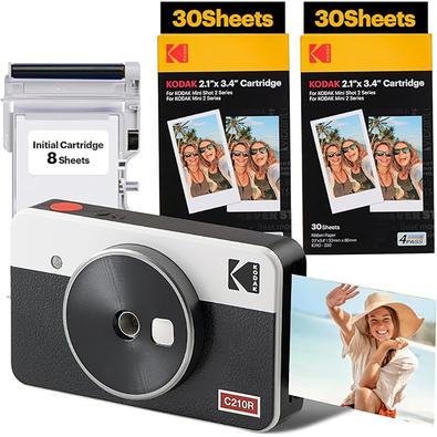 Kodak Mini Shot 2 Retrô Branco  - C200CW- Camera Instantânea E Photo Printer Bluetooth  2 Em 1
