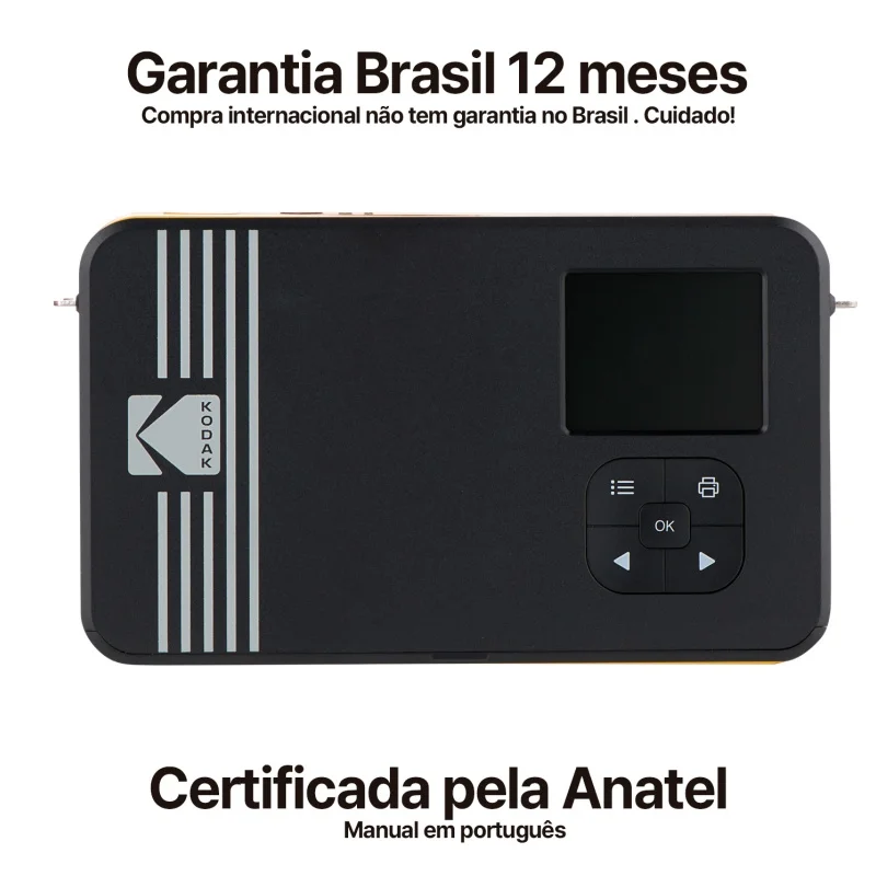 Imagem 2 de 5 do produto Kodak Mini Shot 2 Retrô Branco - C200rw- Camera Instantânea E Photo Printer Bluetooth 2 Em 1