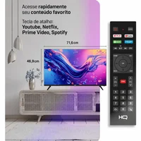 Smart Tv Hq 32" Hd Tela Sem Bordas Sistema Android Design Slim Hqs32nkhm 14