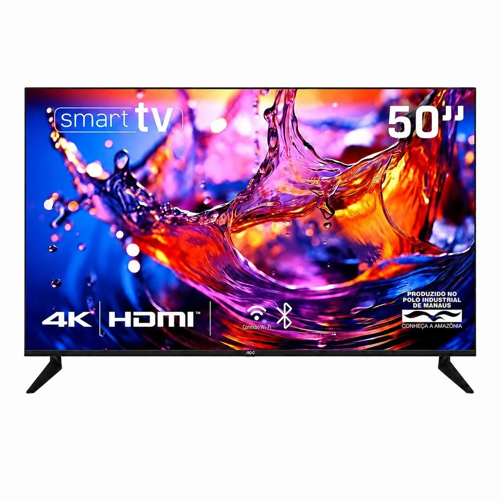 Smart TV  50 Polegadas HQ, 3 HDMI, 2 USB, tela Sem Bordas, Android 13 Design Slim - Hqs50nkhm - view 6