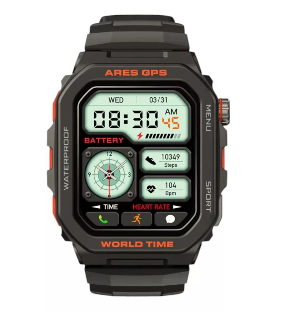 Smartwatch Zeblaze Ares Gps Tela 1.75 Ips Com Alexa, Gps Integrado, Natação, Strava