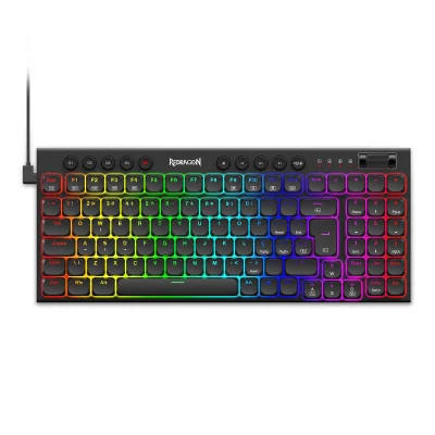 Teclado Mecânico Gamer Redragon Sion, RGB, Low-profile, Switch Brown, Abnt2, Preto, K653-RGB (pt-brown)