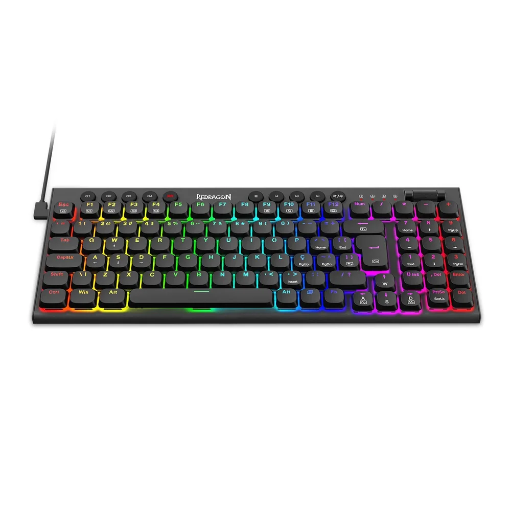 Imagem 4 de 5 do produto Teclado Mecânico Gamer Redragon Sion, RGB, Low-profile, Switch Brown, Abnt2, Preto, K653-RGB (pt-brown)
